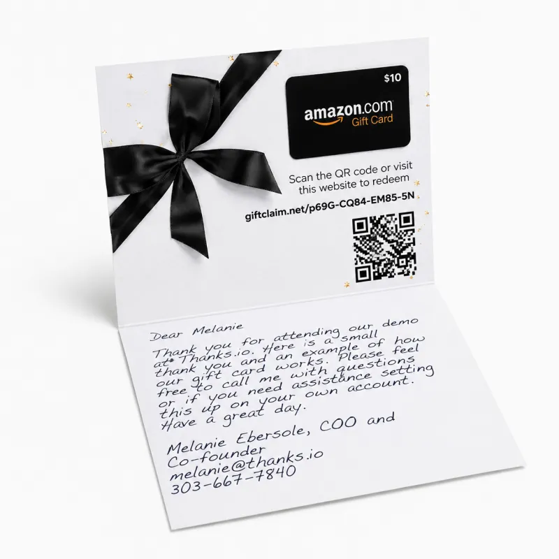 Thanks.io gift card notecard